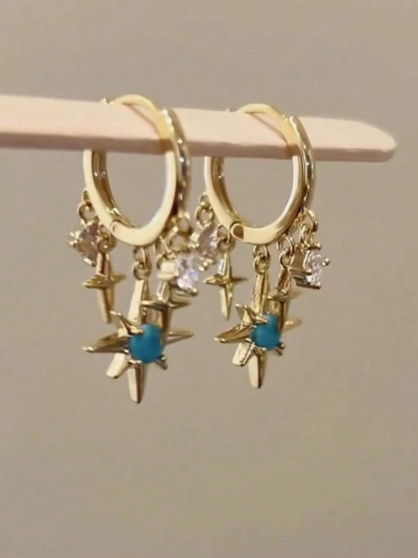 Elegant Four-Point Star Earrings Set, Perfect Valentine's Day Gift, Ideal for Friends & Women, Suitable for Any Occasion, Trendy Jewelry, High Quality Earrings, Jewelry Gifts