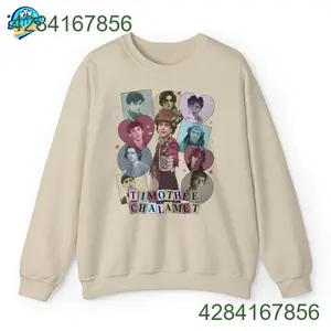 Shop Timothee Chalamet and Wonka Movie Collection Vintage Art Shirts, Sweatshirts, and Hoodies Sweatshirt