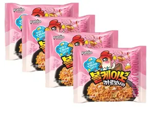 PALDO FUN & YUM Volcano Carbonara Creamy Spicy Chicken Noodle, 4.59 Ounce Food Korea Korean Instant