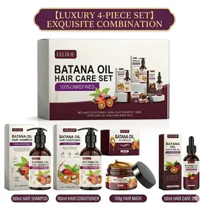 Batana Oil Hair Care Kit – Nourishing Oil, Anti-Dry Mask, Repair-Focused Shampoo & Conditioner for Damaged Strands