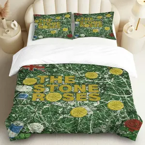 3PCS Duvet Cover Set, 1 Duvet+2 Pillowcases(Without filler), Retro Art Music Lemon British theme, Christmas bedding set, Unique Stylish Bedroom Home Dorm Decoration Suitable for decoration bedroom, living room, guest room, music studio