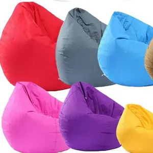 Water Drop Shape Sofa Fashion Tatami Lazy Bean Bag Suede Cotton Linen 600D Oxford Fabric Boneless Sectional Couch in Red Blue Purple Yellow Pink Beige