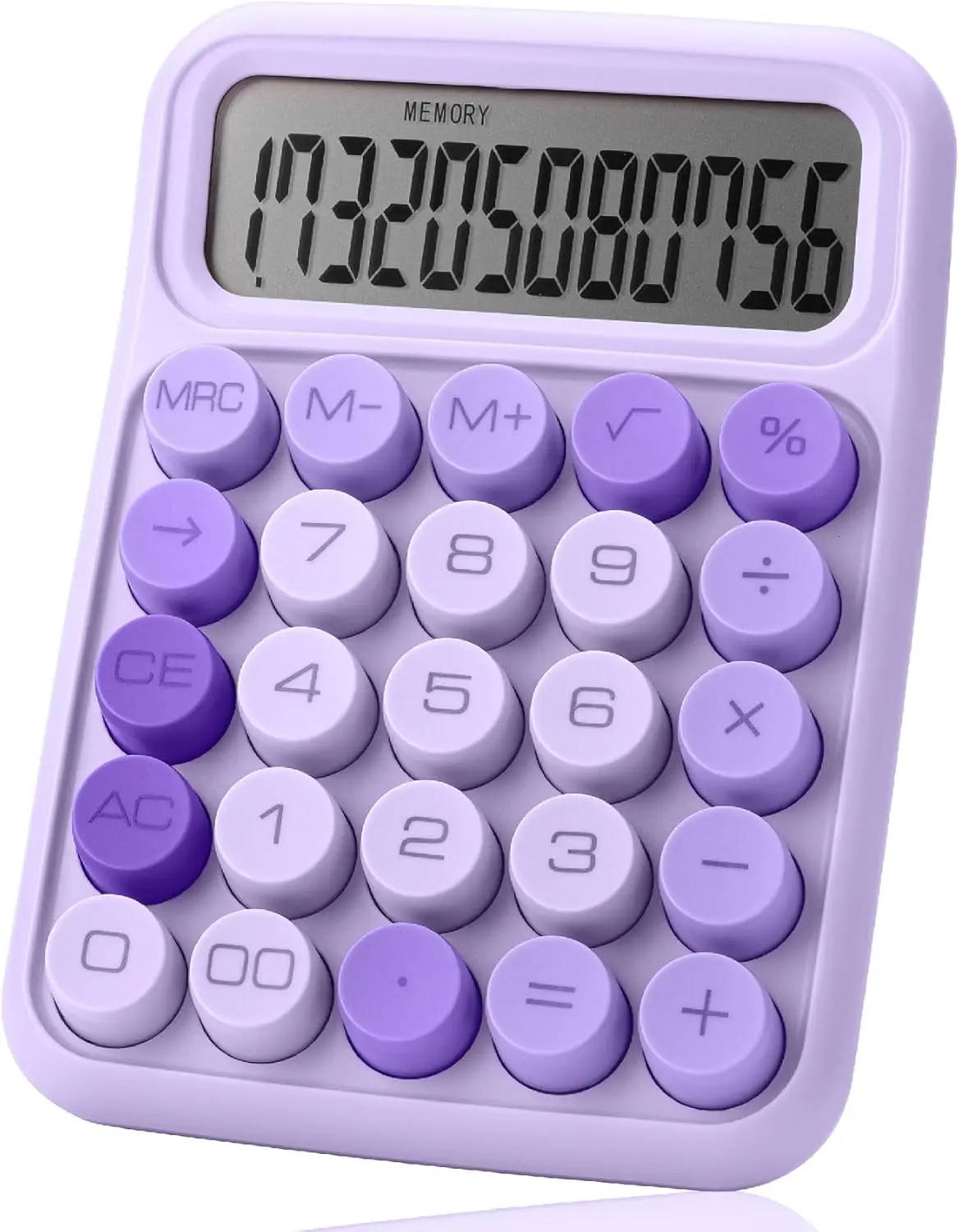 Mr. Pen- Mechanical Switch Calculator, 12 Digit Large LCD Display | Purple with Big Buttons, Mechanical Switch Calculator for Home, School, Office