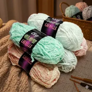 Glow in the Dark Yarn DIy Kit: Soft & Smooth Medium Weight Knitting & Crochet Thread for Creative Projects. Perfect for Scarves, Hats, Toys & Handmade Crafts. Self-Luminous Fiber Ideal for Beginners & Enthusiasts.