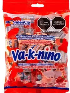 La Providencia Va-K-Nino: Jamoncillo de Fresa y Yogur , Soft Milk Candy strawberry yogurt