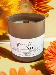 Big Energy Candle Vanilla Noir Scented Candle Decor Coconut Creamy Room Light Ornaments Cozy Decoration Freshener Perfume Pack Wick Aroma
