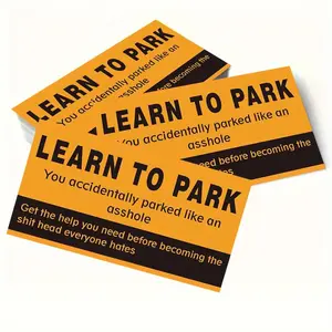 Funny Parking Ticket Set, 50pcs Waterproof Design, Ideal for Car Decor & Practical Use, Durable Material for Vehicle Protection, Sticker For Cars