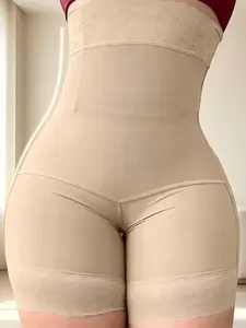 Women's Lace High-Waisted Shapewear Pant, Zipper Crotch Tummy Control Butt Lifter, Postpartum Recovery Waist Cinch Slimming Pants