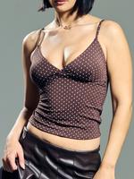 Brown and White Polka Dot