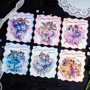 60 Packs Glitter Holographic Transparent Floral Resin Aesthetic Sticker Decals, Butterflies and Flower Stickers Set for Art Journaling Scrapbook Bullet Junk Journal Card Making Planner Craft