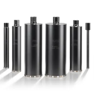 VEVOR Core Drill Bit, 6 Pieces, 1/2/3/4/5/6 inch Diameter, 14 inch Drilling Depth, 1-1/4 in-7 Internal Thread, High-Precision Welding, Wet Diamond Core Bit for Reinforced Concrete, Bricks, and Masonr