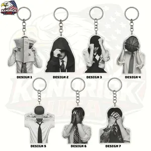 Kpop Boys Band B&W Two Sides Keychain, B&W acrylic keychain, Hot One's Show, Gift For Army, Arirang, Cute Idol Keyring, Kpop Fan Merch, Gift for Fan