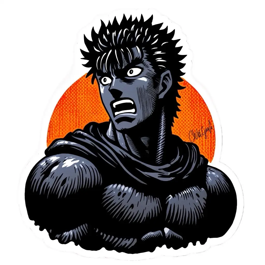 Guts original art sticker