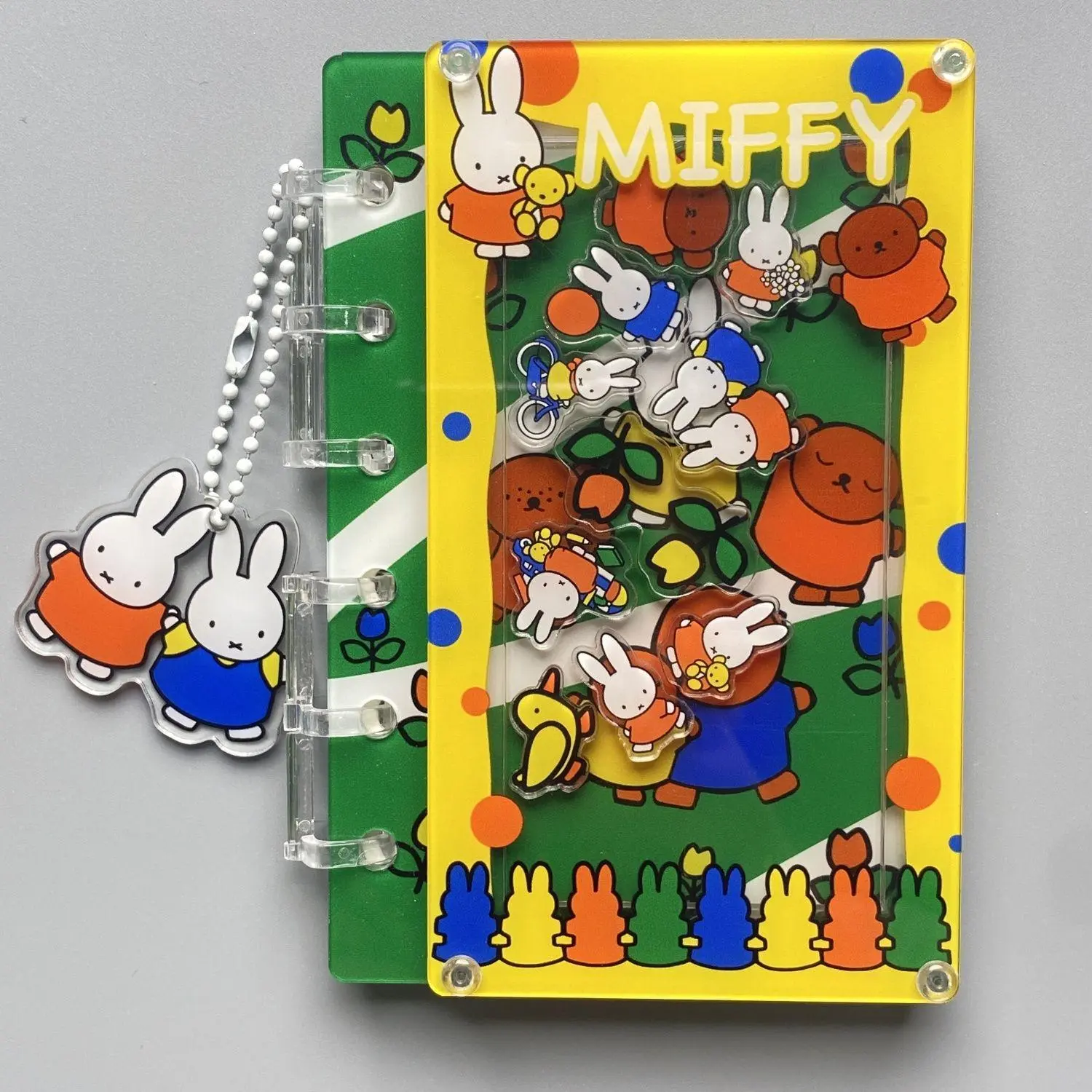 Kawaii Miffy Rabbit Diy A7 Notebook Acrylic Loose-leaf Notebook Cute Cartoon Bestseller Student Notebook