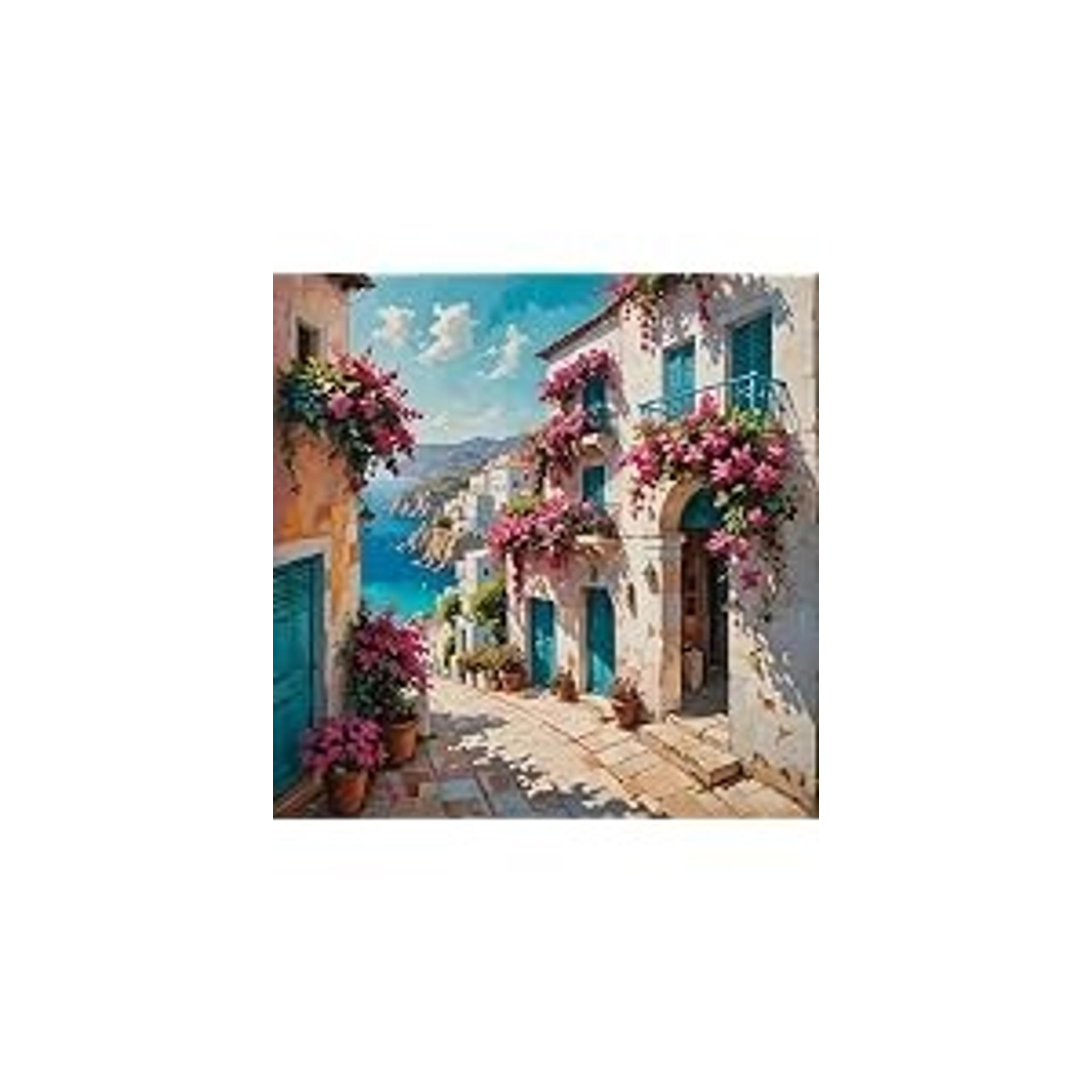Unframed 16x20 in London Theme Acrylic Paint by Numbers Kit for Adult Beginners - Easy DIY Home Wall Decor with Acrylic Brushes