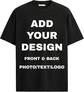 Personalized Custom T-Shirt (Unisex) — Customizable on both the front and back; add your own unique graphics, text, or logo. (After placing your order, please send your desired text, photos, or design files to Customer Service.) Top Womenswear Summer
