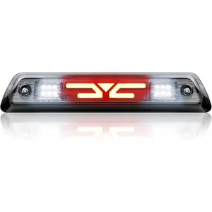 Third Brake Light 3rd LED High Mount Stop Light Cargo Lamp Compatible with 2009-2014 F150 Plug-N-Play Waterproof Smoked Lens Red/White