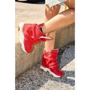 MARANTO RED WEDGE SNEAKER