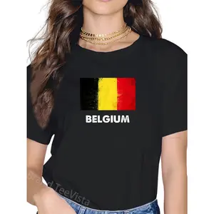 100% Cotton Belgium Flag Jersey | Belgian T-Shirt