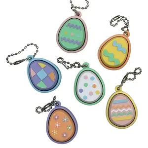 Easter Eggs Fidget Clicker Pack of 6: keychain accessory, Easter, Spring, Basket Filler, Stuffer, stress relief, cute must have