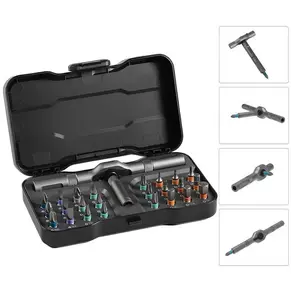 SEESE 24-in-1 Magnetic Precision Screwdriver Set - Engineer-Grade Ratchet Kit with Quick-Release Handle & Bit Storage, Multi-Purpose Repair Tool for Electronics/Appliances/DIY,Holiday gifts