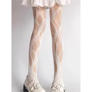 Women's Solid Color  Fishnet Tights, Tight-fitting  Comfy Breathable Hollow Out  Pantyhose for Daily Wear, Fashion Ladies Stockings for All Seasons