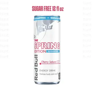 Red Bull Spring Cherry Sakura SUGAR FREE Edition Energy Drink 12 Fl Oz Limited Edition Sugarfree Flavor