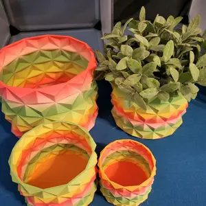 3D printed planter set of 4