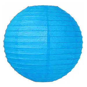 18 In. Turquoise Paper Lanterns