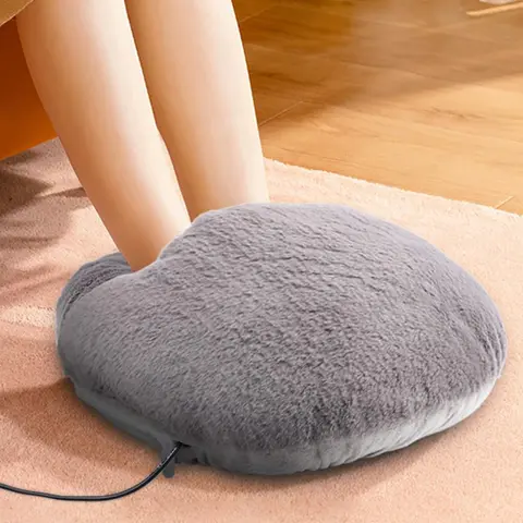 Heated Slippers, Washable Plush USB Electric Foot Warmer