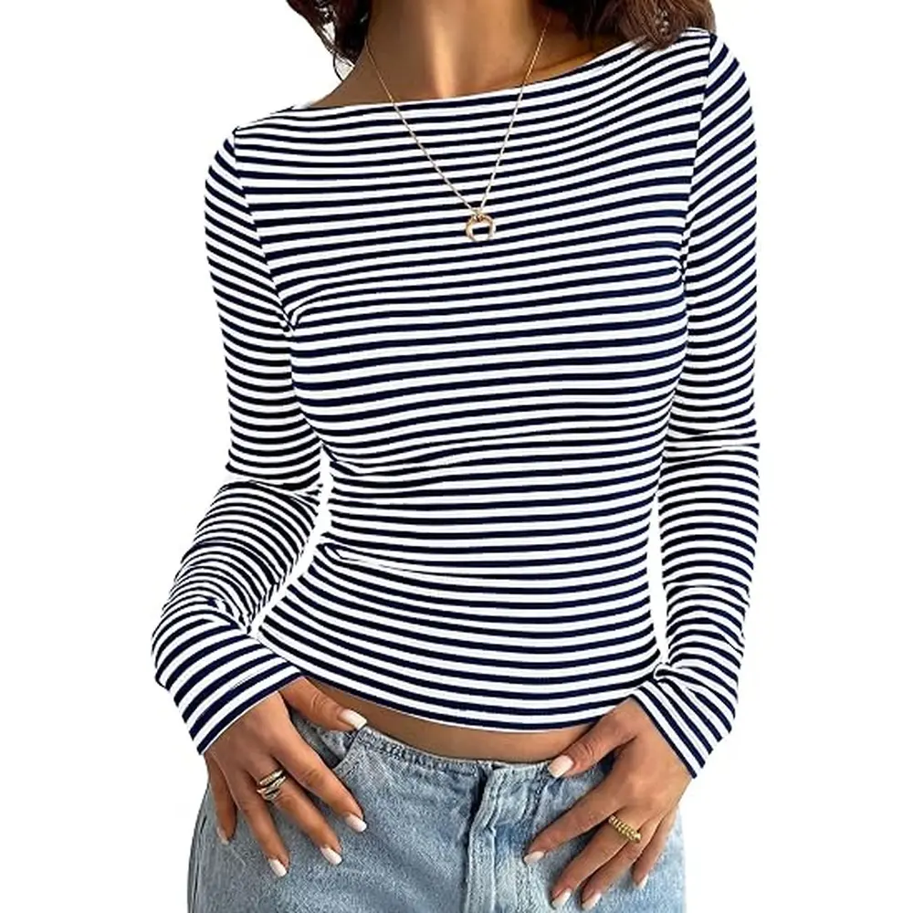 Striped Navy White