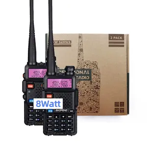 UV-5R Dual Band 8W Two Way Ham Radio Walkie Talkies, Rechargeable Walkie Talkies, Long Range Walkie Talkie, Portable Handheld Walkie Talkie Supports CHIRP for Outdoor