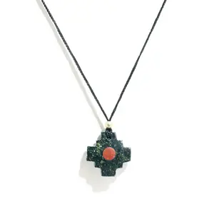 Peruvian Chakana Necklace with Center Stone