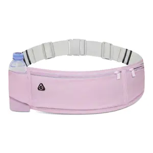 3-Pack Waterproof Running Belt with Water Bottle Holder, Bounce-Free Waist Pack for Phone Keys, Sports Fanny Pack for Men Women Running Hiking
