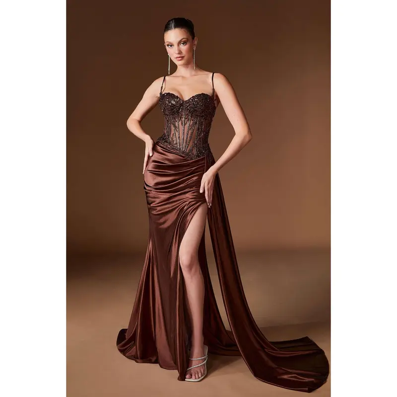 Ladivine CDS439 Women's Sleeveless Formal Prom Gown - Glitter Satin Fabric, Boned Bodice, Soft Spaghetti Straps, Pleated Lace Accents, Silver & Emerald Hues, Leg-Hugging Fit, Back Zipper, Feminine Formal Wear - TikTok Ladivine CDS439 Women's Sleeveless Formal Prom Gown - Glitter Satin Fabric, Boned Bodice, Soft Spaghetti Straps, Pleated Lace Accents, Silver & Emerald Hues, Leg-Hugging Fit, Back Zipper, Feminine Formal Wear - TikTok