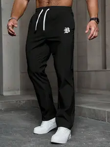 Men's Fashion Casual Sport Pants, Casual Sport Trousers, Personalized Print, Loose Fit, Slight Stretch Fabric, Perfect for Daily Wear, Spring & Summer Gift Ideas