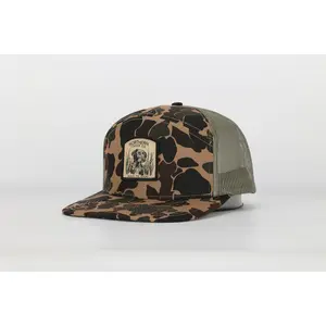 CAMO/GREEN 7 PANEL PATCH HAT