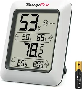 Temppro TP50 Digital Hygrometer Indoor Thermometer Room Thermometer and Humidity Gauge with Temperature Humidity Monitor(Previously Thermopro) ThermoPro