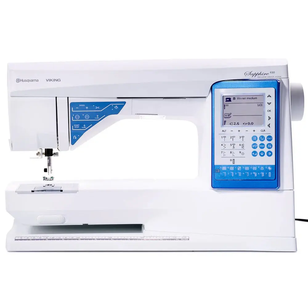 HUSQVARNA VIKING Sapphire 930 Advanced Computerized Sewing Machine - Single Unit, Large Area Sewing Space, Automatic Thread Cutter, Consistent Stitch Quality, Even Fabric Feed, Stitch Variety, Creative Freedom