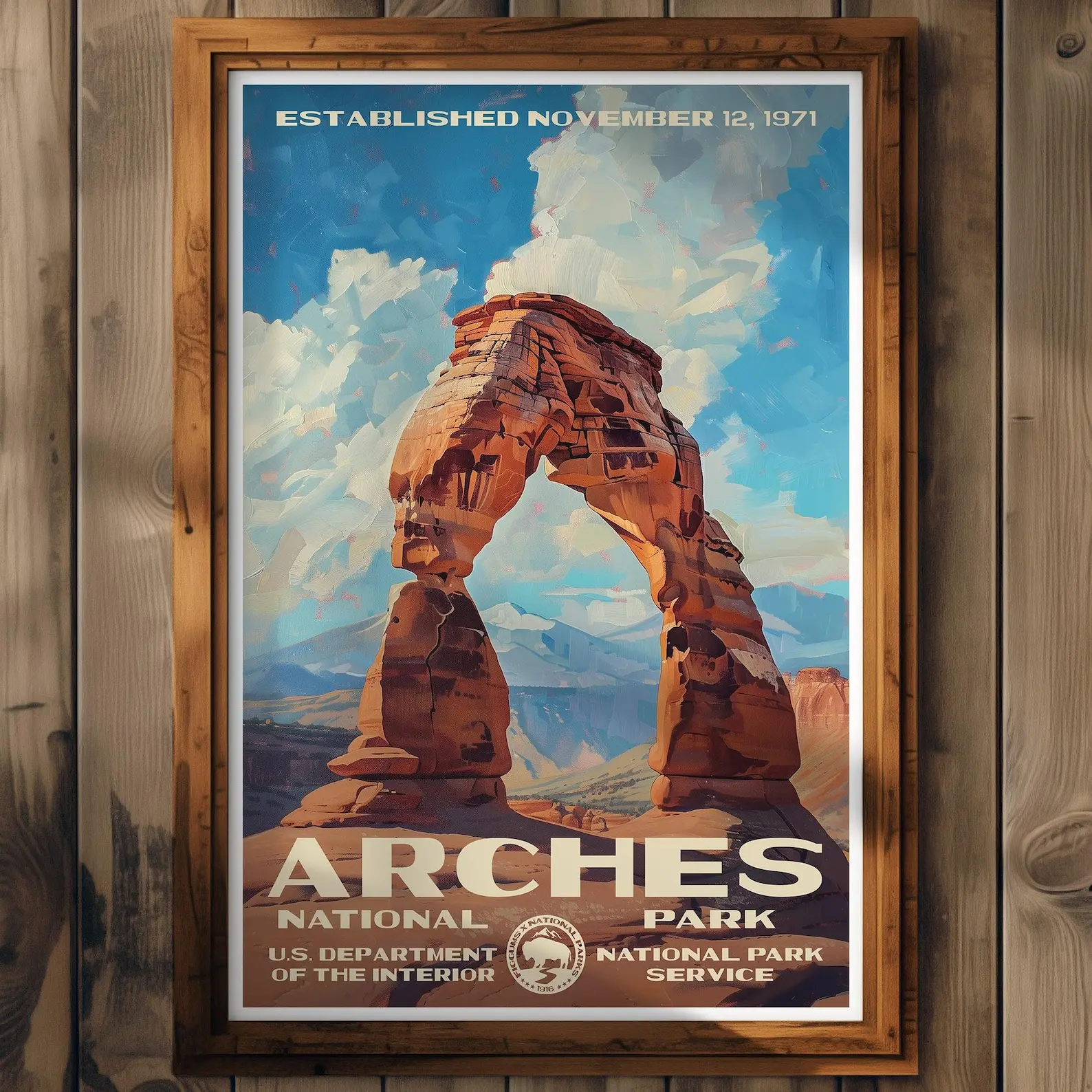 Arches National Park Poster, Travel Print, Home Decor, Wall Art Painting, Hiking Gift Paige Winn