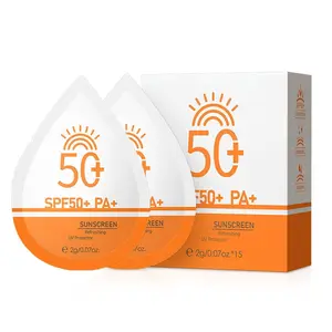 SPF50 Sunscreen Cream (15 Pcs) | Travel Size for Face & Body, Lightweight, Non-Greasy & Easy to Carry, Great for Gifting
