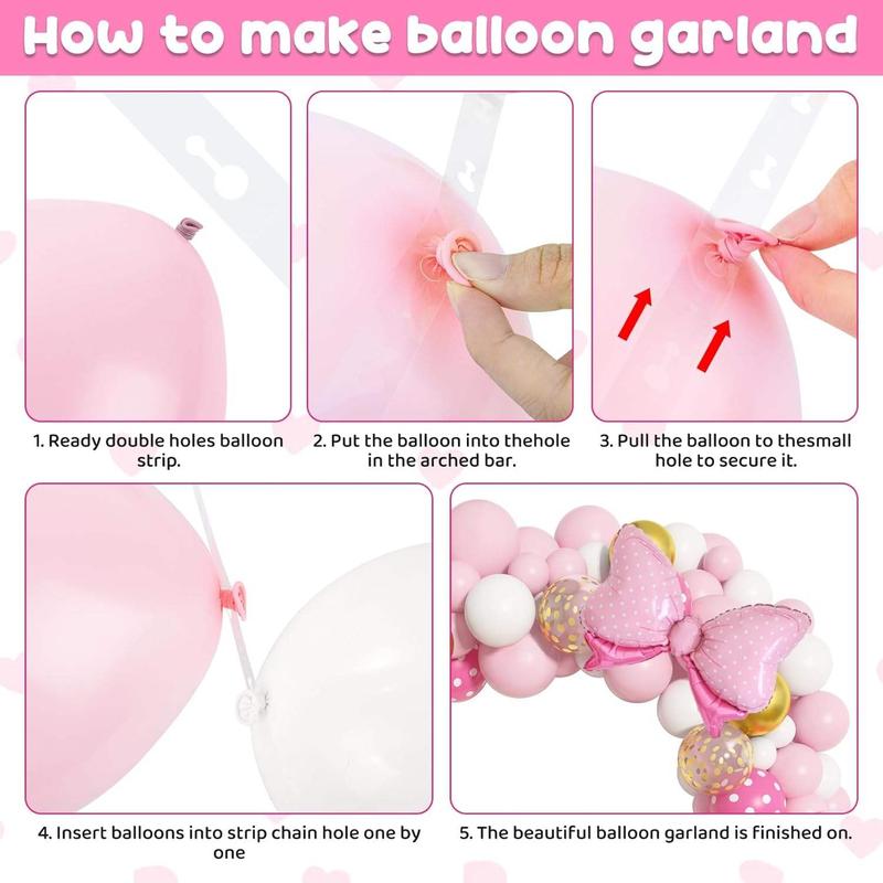 106-Piece Pink Birthday Balloon Decoration Kit – Party Decorations Supplies, Party Garland Arch Set for Girls’ Birthday & Baby Shower birthday  decorations
