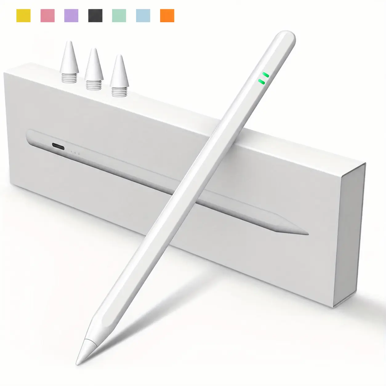 Active Stylus Pen for Apple iPad 2018 & Later, Palm Rejection, Tilt Sensitivity, Fast Charging, Magnetic Attachment, No Bluetooth Needed
