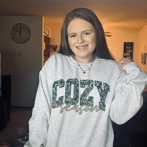 Cozy Season Camo Crewneck Sweatshirt