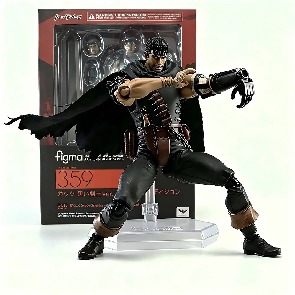 13CM Berserk Guts Figure Game  Figma 359 Animation Black Swordsman Action Figures Model Toy Gift Collection Decoration Ornaments