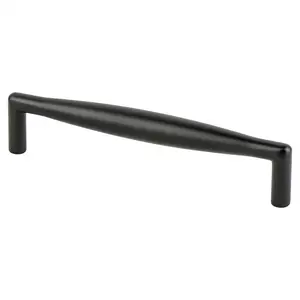 212 MAIN Berenson Encore Pull - 128 mm, Matte Black, Zinc Grip Cabinet & Door Hardware, Functional, Transitional Style