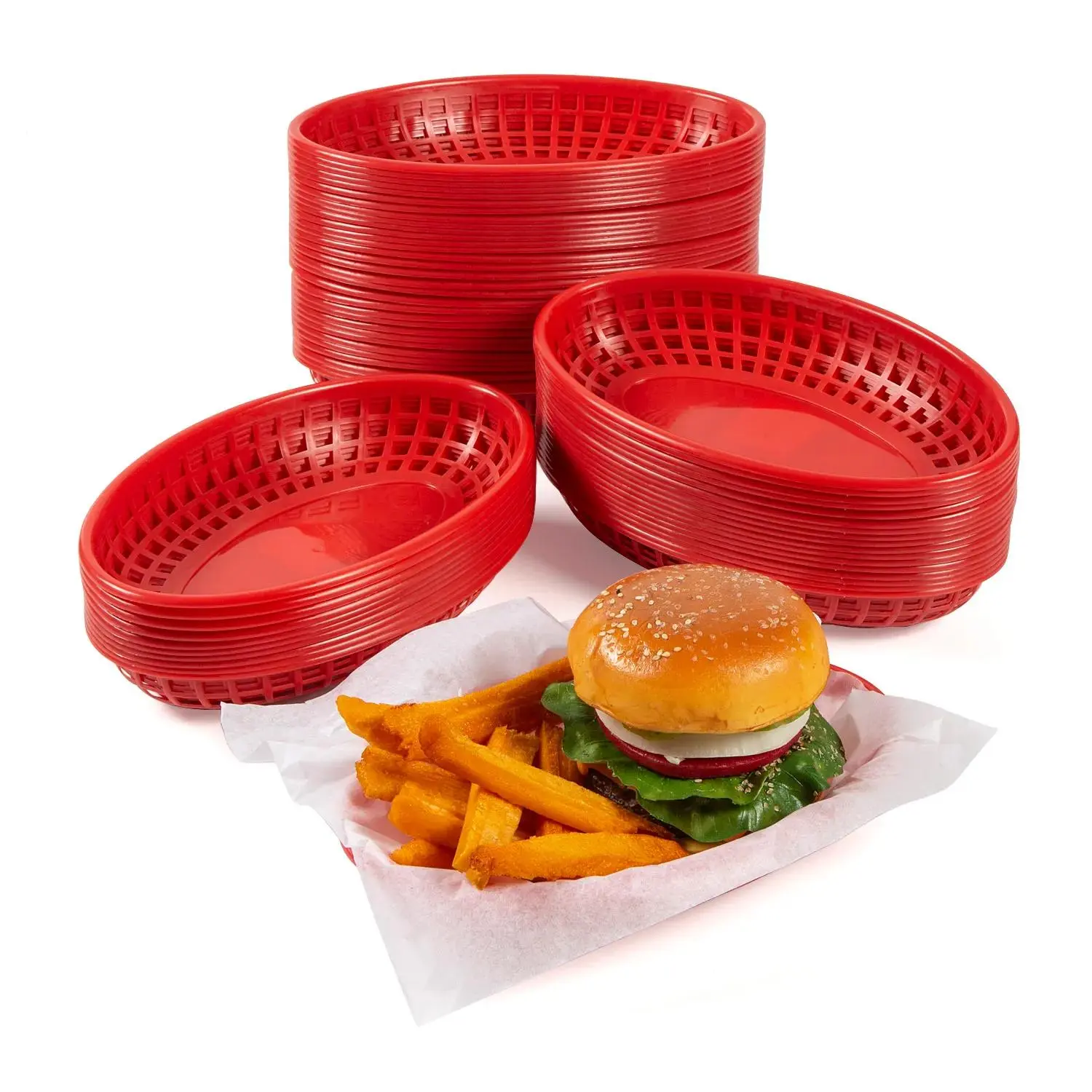 Bulk  60 Pc. Plastic Diner Baskets