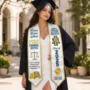 Personalized Graduation Stole Class of 2026, Custom Graduation Sash with Name, Criminal Justice Graduate Stole, University Graduation Gift
