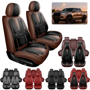 Fits For TOYOTA Tacoma 2014-2023 Car 5 Seat Covers Full Set PU Leather Front Rear Cushion Protector Pad Mat Full Surround Design - Valentine's Day Gift For Lover
