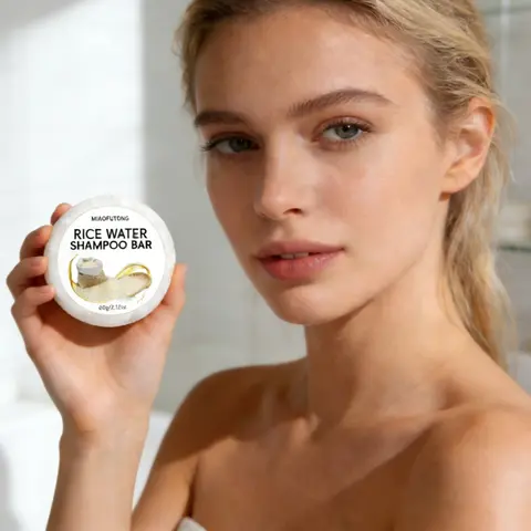 Rice Water Extract Shampoo Soap Bar, 2 in 1 Hair Deep Cleansing Shampoo Soap, Hair Care & Styling Product, Natural Hair Care